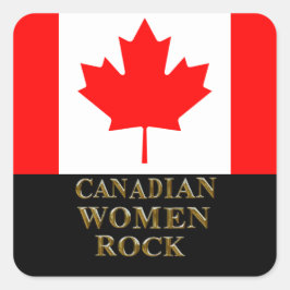 CANADIAN WOMEN ROCK VIERKANTE STICKER
