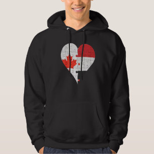 Canadian Yemeni Flag Heart Hoodie