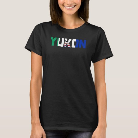 Canadian Yukon Territory Flag Proud Canada Husky S T-shirt (Voorkant)