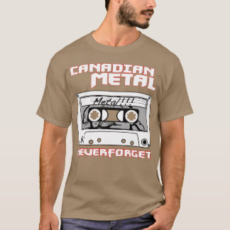 CanadianMetalWHITE bewerkt T-shirt