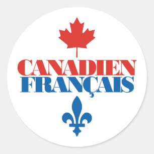 Canadien Francais 3 Ronde Sticker