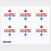 Canadien Francais 3 Ronde Sticker (Vel)
