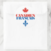 Canadien Francais 3 Ronde Sticker (Tas)
