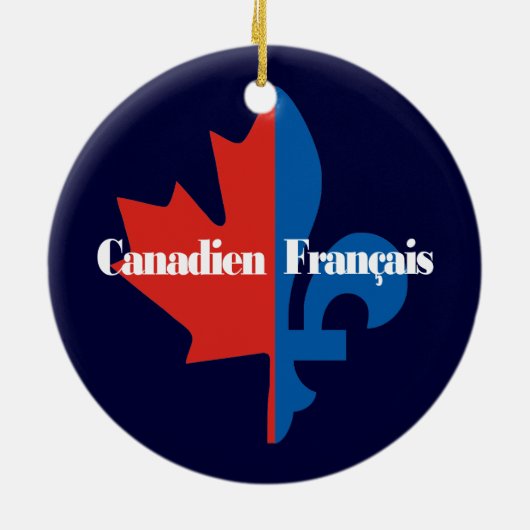 Canadien Francais Keramisch Ornament (Achterkant)