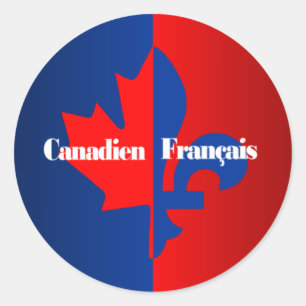 Canadien Francais Ronde Sticker