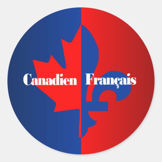 Canadien Francais Ronde Sticker (Voorkant)