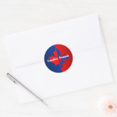 Canadien Francais Ronde Sticker (Envelop)