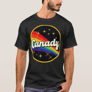 Canady regenboog in ruimte stijl t-shirt