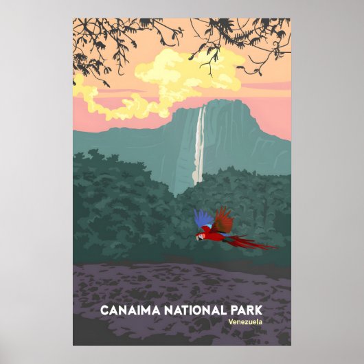 Canaima Nationaal Park Venezuela Reisposter Poster (Voorkant)
