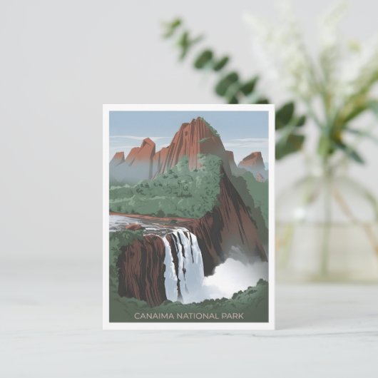 Canaima Nationaal Park Venezuela Vintage Briefkaart (Staand voorkant)