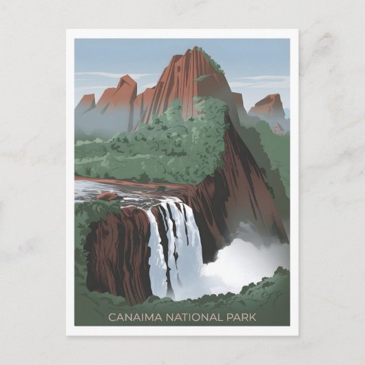 Canaima Nationaal Park Venezuela Vintage Briefkaart (Voorkant)