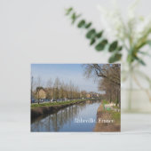 Canal Abbeville Schilderachtig Uitzicht, Frankrijk Briefkaart (Staand voorkant)