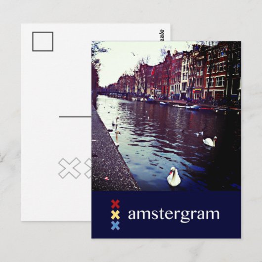 Canal Amsterdam Briefkaart (Voorkant / Achterkant)