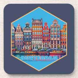 Canal Amsterdam Nederland Europa Bier Onderzetter