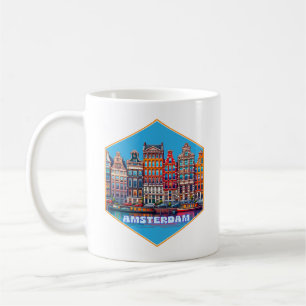 Canal Amsterdam Nederland Europa Koffiemok