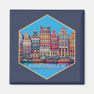 Canal Amsterdam Nederland Europa Magneet