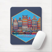 Canal Amsterdam Nederland Europa Muismat (Met muis)