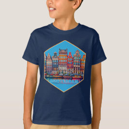 Canal Amsterdam Nederland Europa T-shirt