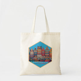 Canal Amsterdam Nederland Europa Tote Bag