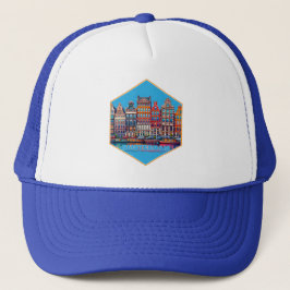 Canal Amsterdam Nederland Europa Trucker Pet