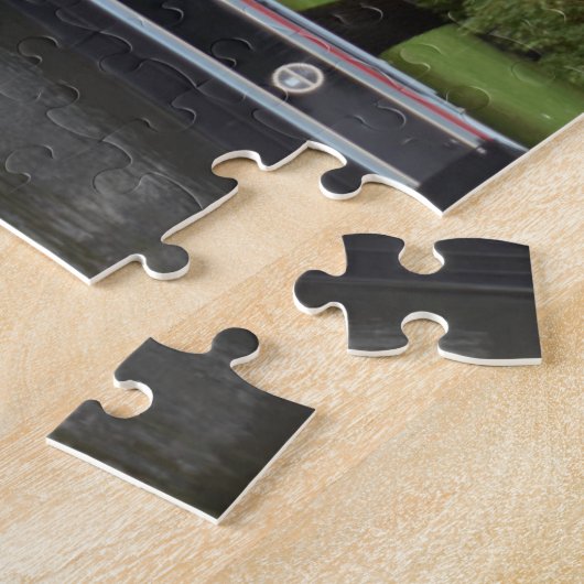 Canal Boat en Ferris Wheel, River Avon England UK Legpuzzel (Zijkant)