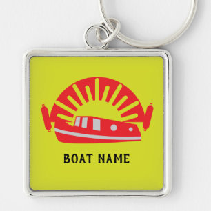 Canal Boat Living Doormat Sleutelhanger