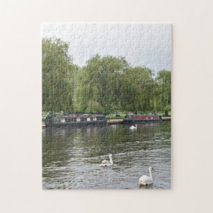 Canal Boats and Swans, Stratford-Upon-Avon, Vereni Legpuzzel