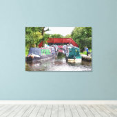 CANAL BOATS CANVAS AFDRUK (Insitu (Houten vloer))