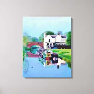 CANAL BOATS CANVAS AFDRUK