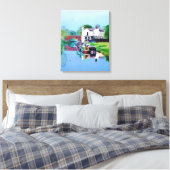 CANAL BOATS CANVAS AFDRUK (Insitu (Slaapkamer))