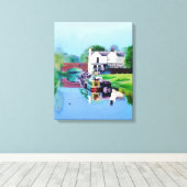 CANAL BOATS CANVAS AFDRUK (Insitu (Houten vloer))