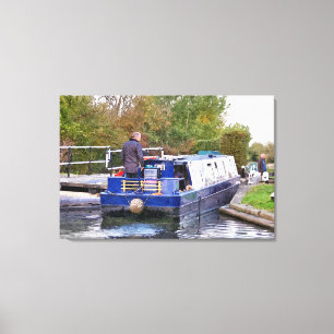 CANAL BOATS CANVAS AFDRUK