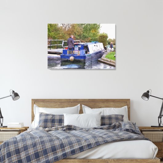 CANAL BOATS CANVAS AFDRUK (Insitu (Slaapkamer))