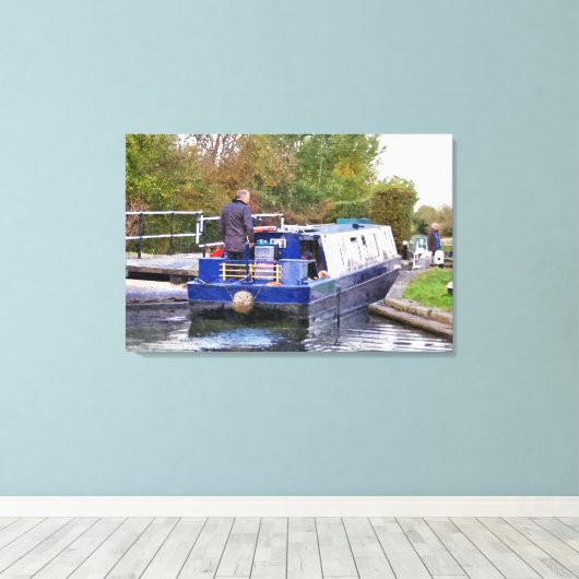CANAL BOATS CANVAS AFDRUK (Insitu (Houten vloer))