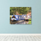 CANAL BOATS CANVAS AFDRUK (Insitu (Houten vloer))
