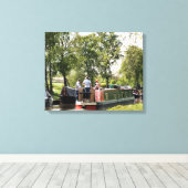 CANAL BOATS CANVAS AFDRUK (Insitu (Houten vloer))