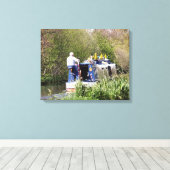 CANAL BOATS CANVAS AFDRUK (Insitu (Houten vloer))