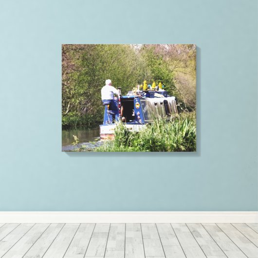 CANAL BOATS CANVAS AFDRUK (Insitu (Houten vloer))