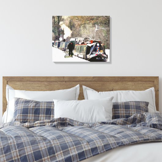 CANAL BOATS CANVAS AFDRUK (Insitu (Slaapkamer))