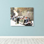 CANAL BOATS CANVAS AFDRUK (Insitu (Houten vloer))