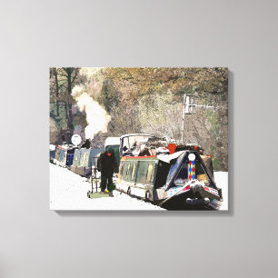 CANAL BOATS CANVAS AFDRUK