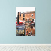 CANAL BOATS CANVAS AFDRUK (Insitu (Houten vloer))