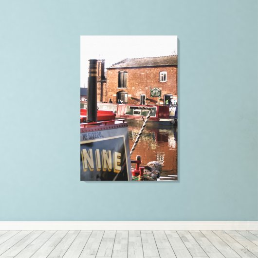 CANAL BOATS CANVAS AFDRUK (Insitu (Houten vloer))