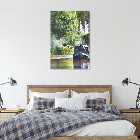 CANAL BOATS CANVAS AFDRUK (Insitu (Slaapkamer))