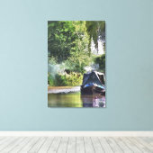 CANAL BOATS CANVAS AFDRUK (Insitu (Houten vloer))