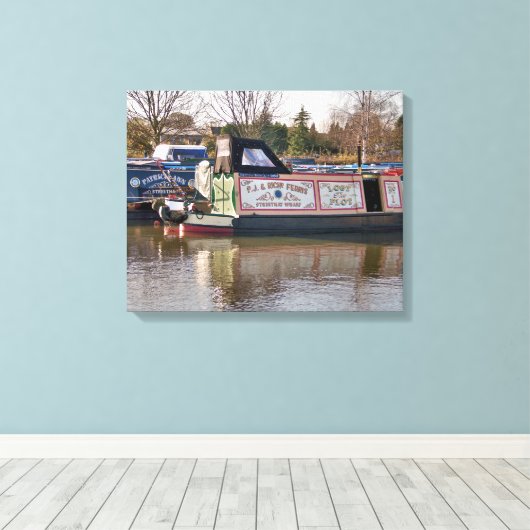 CANAL BOATS CANVAS AFDRUK (Insitu (Houten vloer))