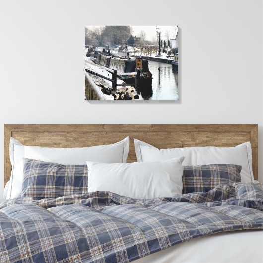 CANAL BOATS CANVAS AFDRUK (Insitu (Slaapkamer))
