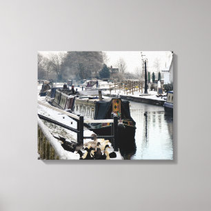 CANAL BOATS CANVAS AFDRUK