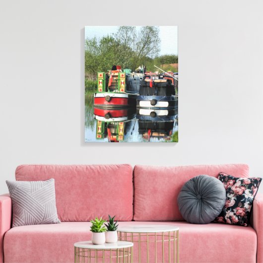 CANAL BOATS CANVAS AFDRUK (Insitu (Woonkamer))