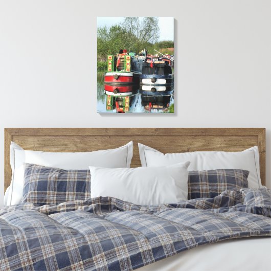 CANAL BOATS CANVAS AFDRUK (Insitu (Slaapkamer))
